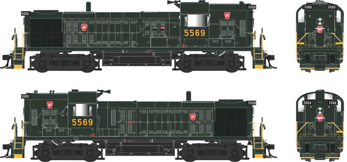 Bowser HO Pennsylvania Railroad #5569 Alco RS-3 Hammerhead Diesel